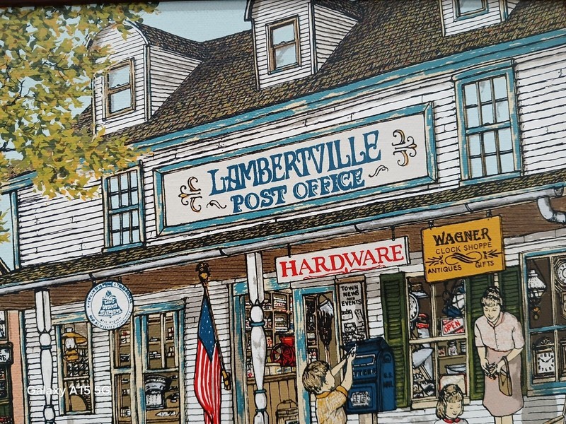 H. Hargrove "Lambertville Post Office" Serigragh Hand Color - Signed - #615/1200 gallery