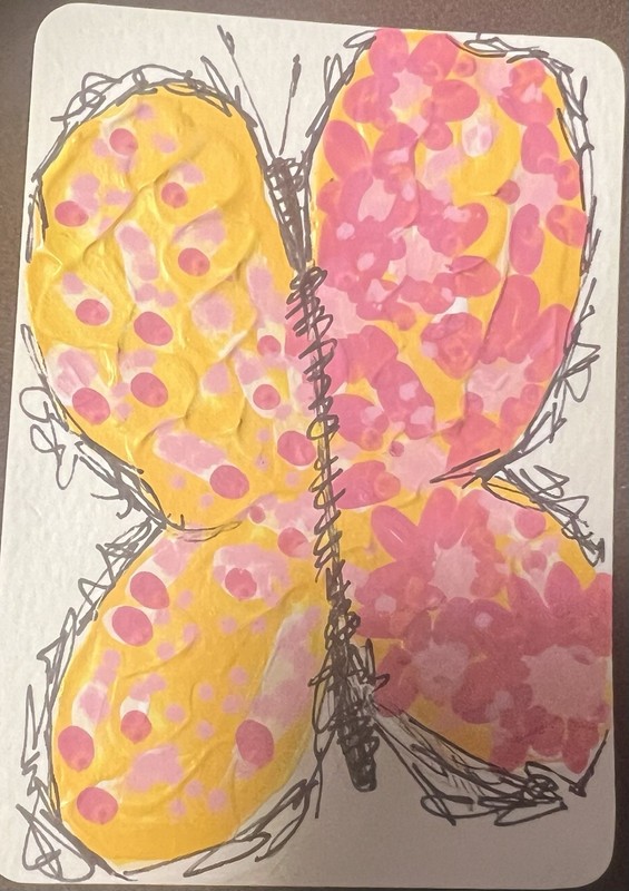 Aceo Art Card Signed By Artist Size 2.5×3.5