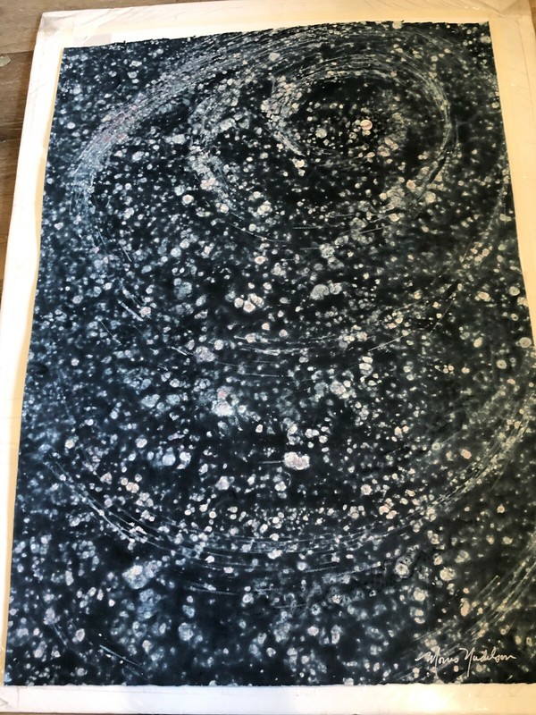 Morris Yudelson – Original Painting / ”View Of Blue Space” - 1987
