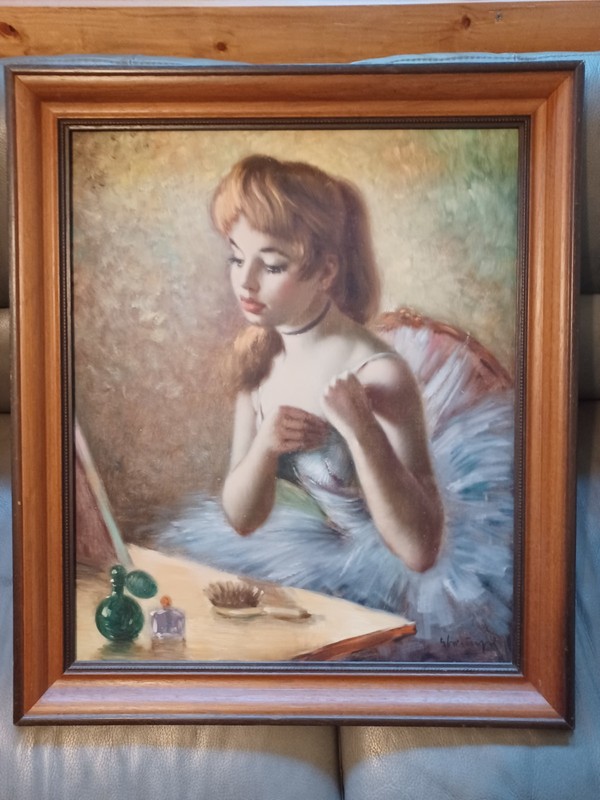 Helmut Breuninger oil museum quality painting signed original Lady Balerina