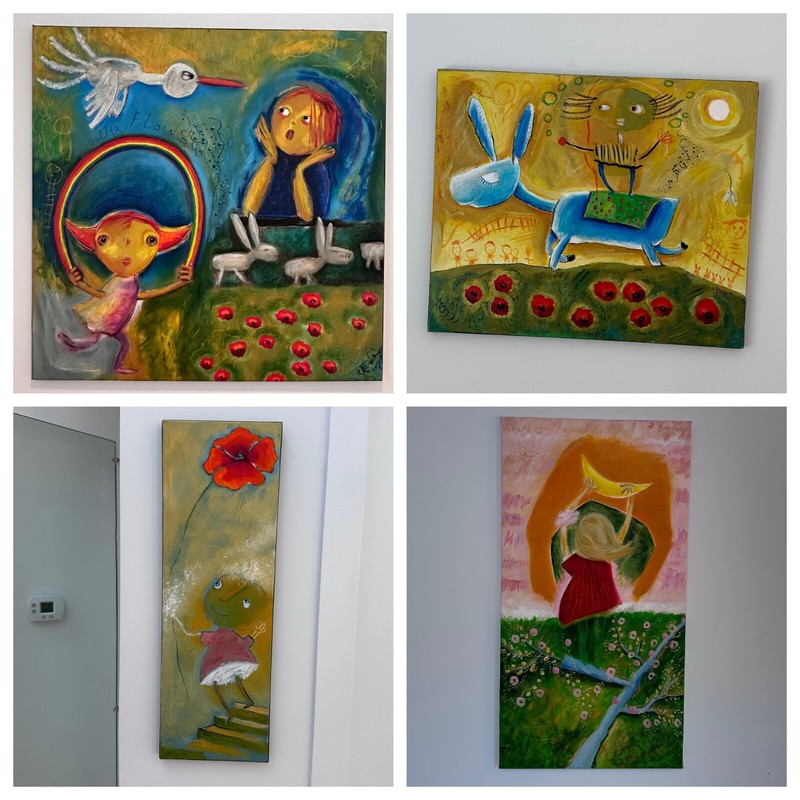 Danielle LeBricquir Set of 4 Paintings ($7,000 Off)