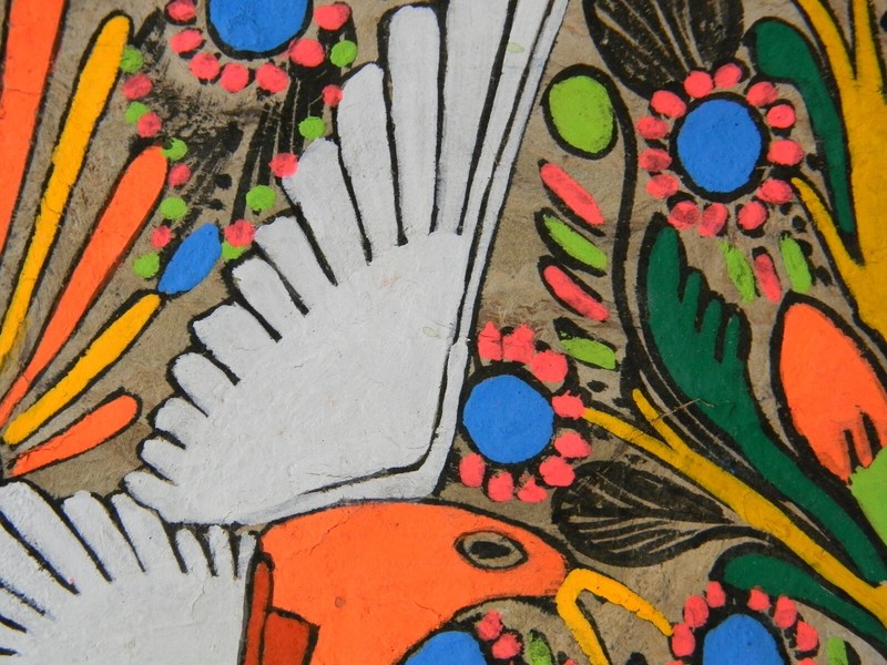 Latin American Folk Art, Birds, Painting on Paper, Papyrus, Bird gallery