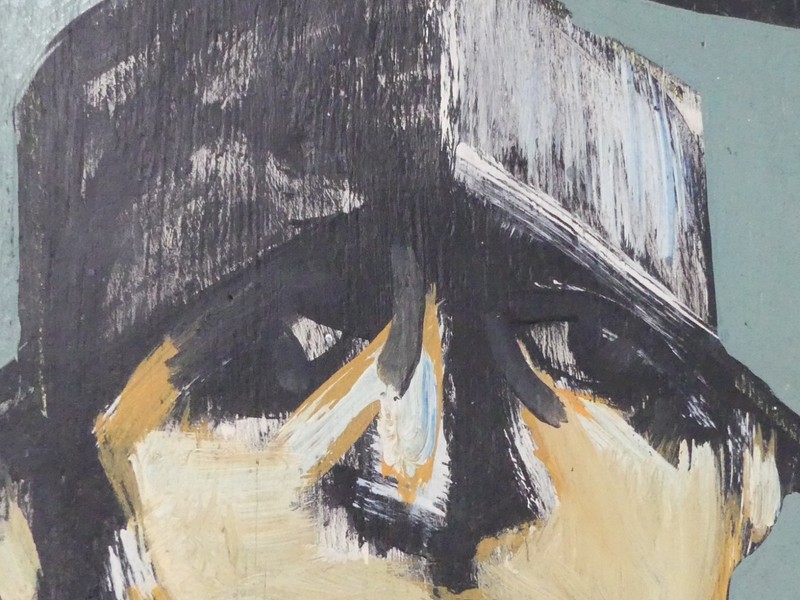 Original Gabriel Signed Oil On Board Contemporary Street Grafitti Painting gallery