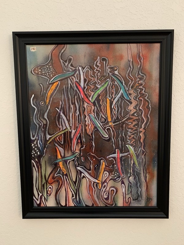 ORIGINAL 80’S ABSTRACT GRAFFITI SPRAY PAINTING N.Y. ROSARIO PROVENZA #41