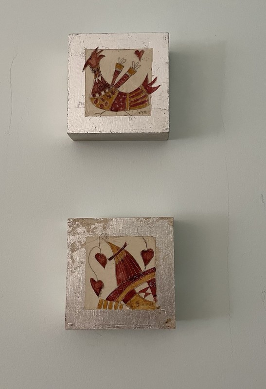Unique 2 Arts By Leticia Schmidt From Gallery Dante, Mexico,Encaustic On Panel