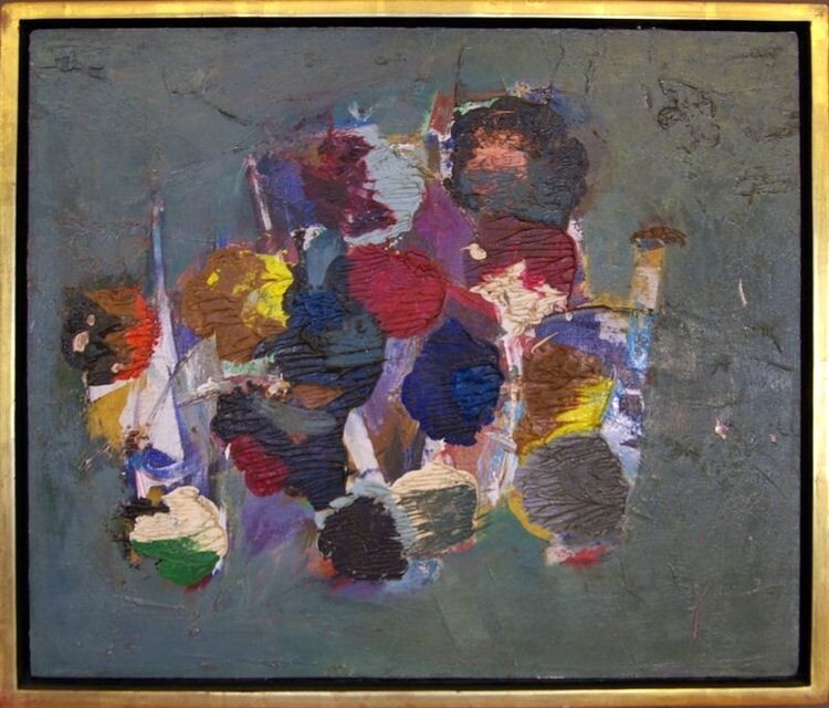 John Saccaro Abstract Expressionist Painting Oil on Canvas ( American)