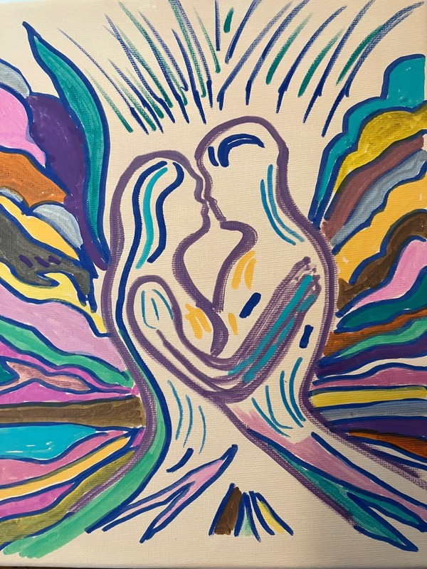 8×10 Acrylic Painting Specialist Eternal Love Begins «Romance Series» No Copies