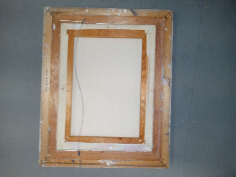 K. Cummings Seaside Oil Painting W Driftwood Style Whitewash Frame gallery