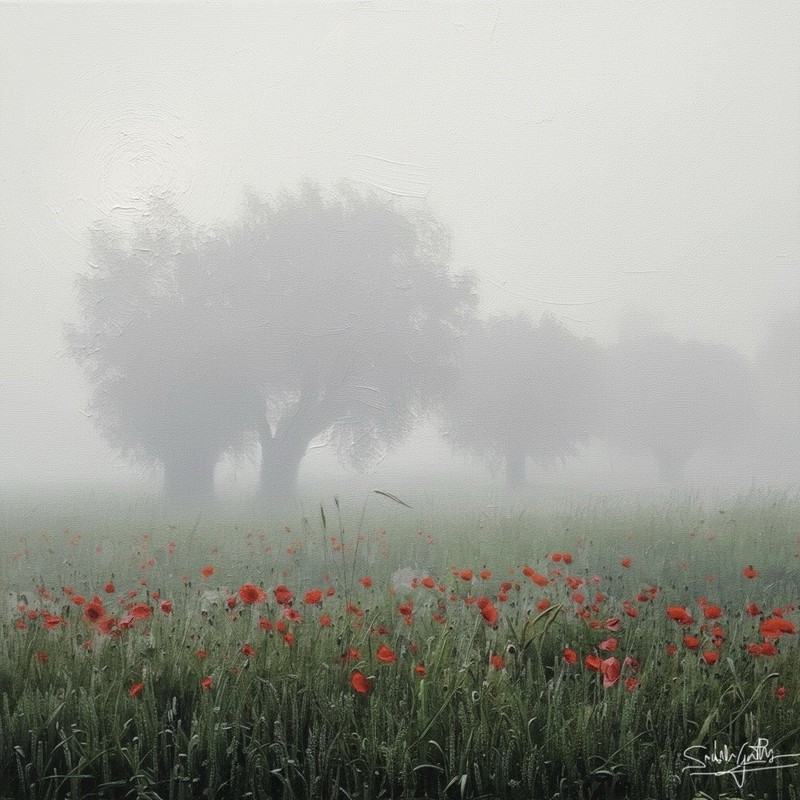 Art Oil Painting “Morning Mist Series” New Landscape Home Realistic Original