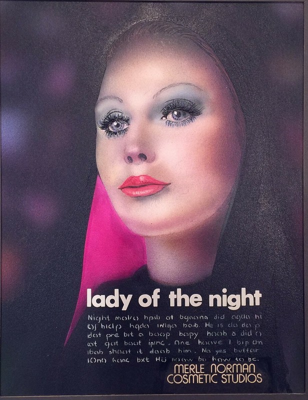 August H Santistevan Air Brush Painting Merle Norman Lady of the Night Print Ad
