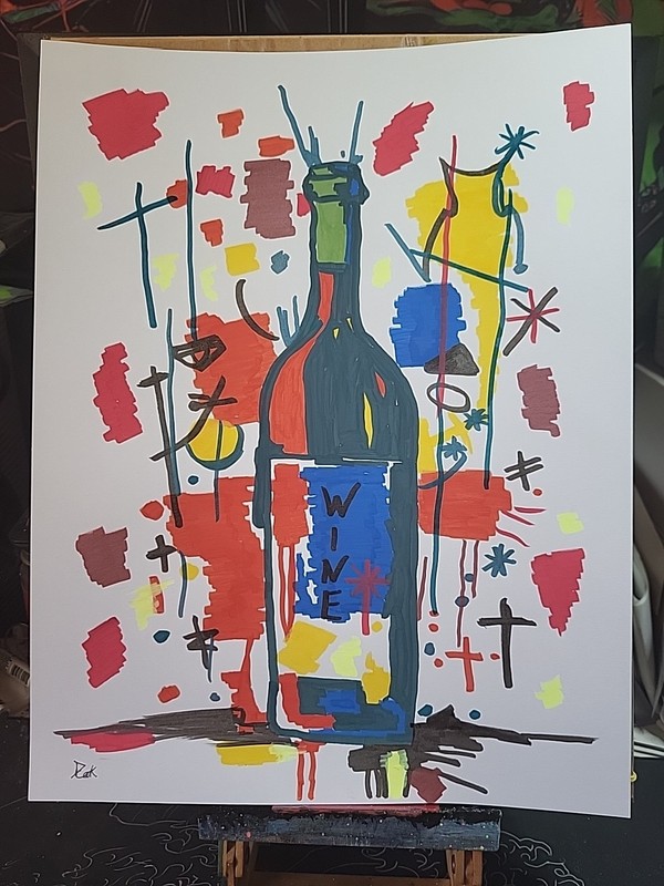 Original Art 12×16 Figurative Abstract Expressionist on Gallery Paper
