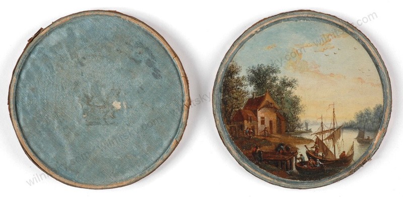 Attr. to Henri-Joseph v. Blarenberghe (1741-1826) "Riverscape" Oil Miniature (m) gallery