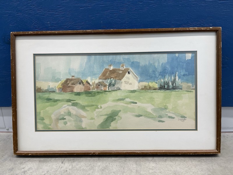 DOROTHY SPANGLER (1928) Original Landscape Painting watercolor