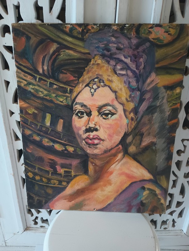 Orig. Acrylic On Canvas, Signed, Featuring Maya Angelou 16″X20″