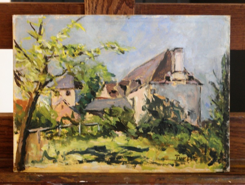 Painting by ROGER TURLOT. H/Wheeled Paper/Canvas Cardboard. v1607.