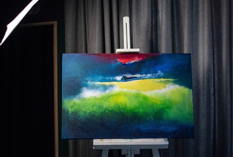 Contemporary artist Olga Zilberte Signed Original Painting Oil on Canvas60x90 sm gallery
