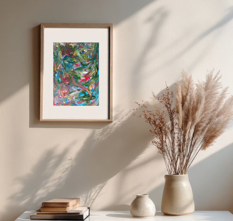 Colorful Abstract Painting Modern Art Original Acrylic 11 x 14 Jimarieart gallery