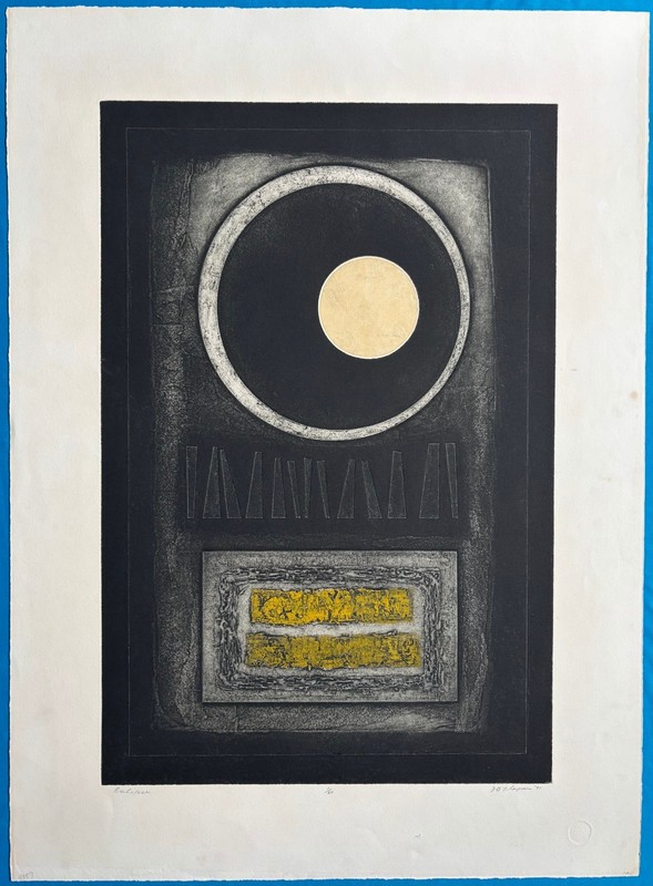 Large JB Thompson Signed & Numbered "Eclipse" Original Etching 1971