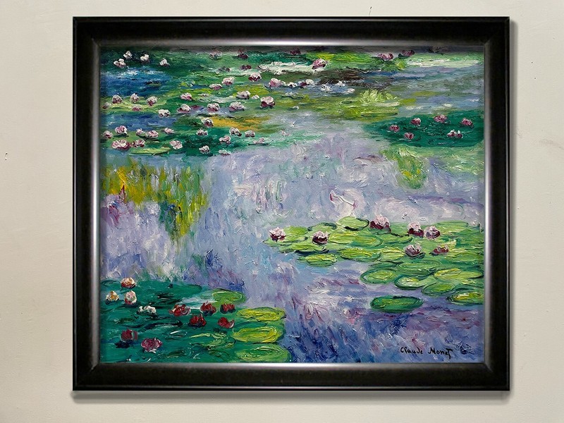 IMPRESSIONIST ART Claude Monet Painting – water lilies