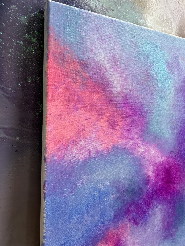 Original Kayla Braden Abstract “Sweetheart” Acrylic Glitter Painting on Canvas gallery