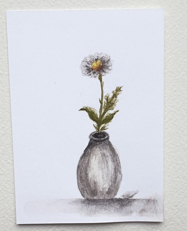 ACEO Original Floral Set of 6 OOAK Watercolor Paintings Quiet Little Blooms gallery