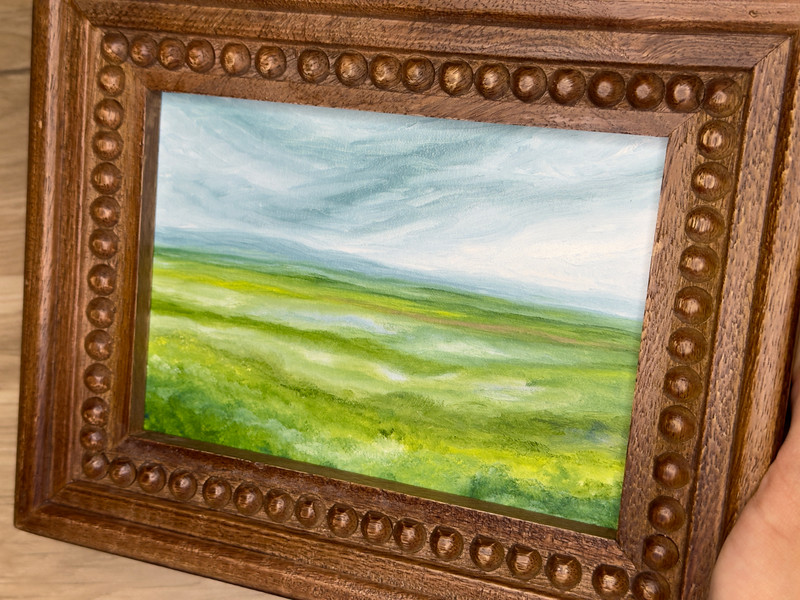 Original Small Oil Painting, Landscape Nature Artwork Mini Art, Emmer Plaxe gallery