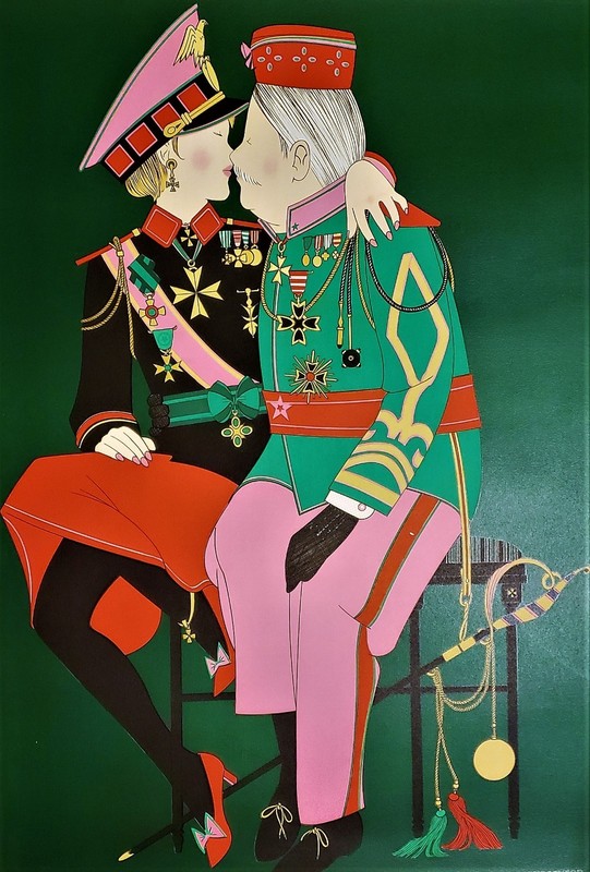 DENNIS NOYER Sexy LGBT 8-Color Lithograph w/ Serigraph HAND SIGNED 69/200 Ltd Ed