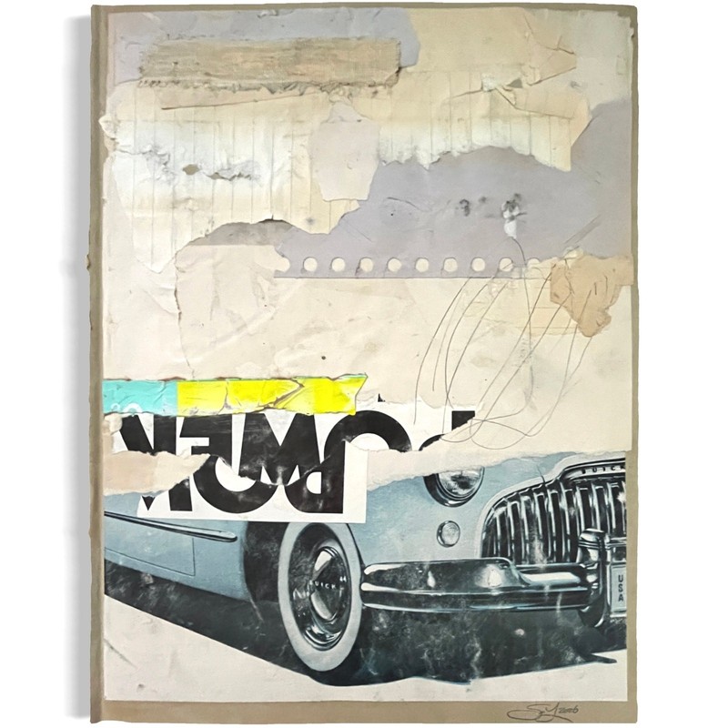 Original Mixed Media Modern Art Collage «Empaestic» 9.75×13″ Signed