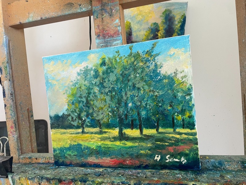 Original Impressionist Landscape Oil Painting Canvas by Andrew Semberecki gallery