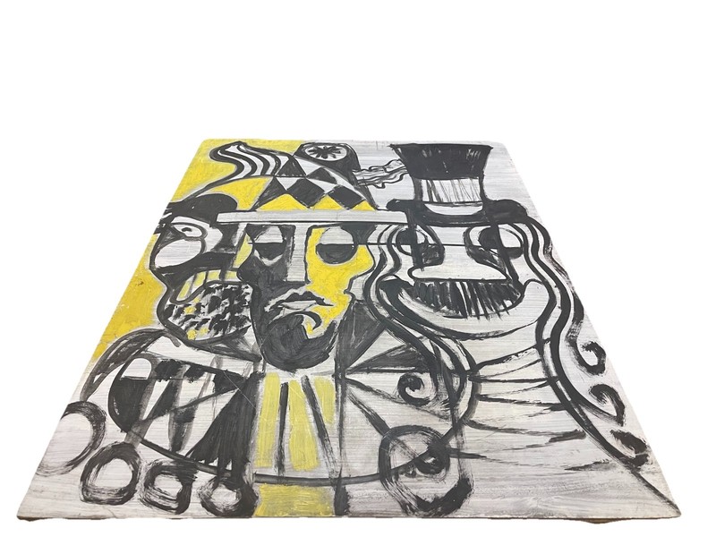 Vintage Midcentury American Abstract CUBIST St. louis Artist Guild Listed gallery