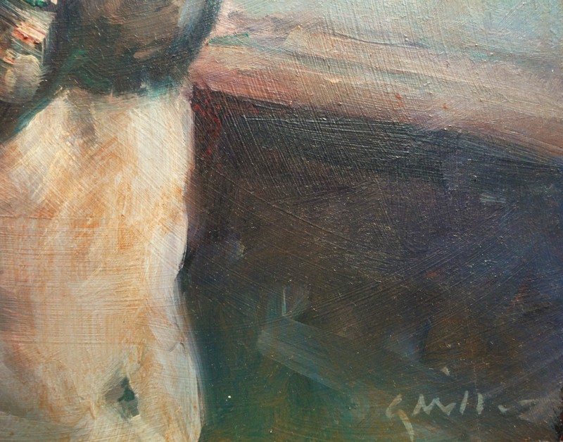 GERRY MILLER Artwork. "Undress". Oil paint on board. 30x40cm. No frame. gallery