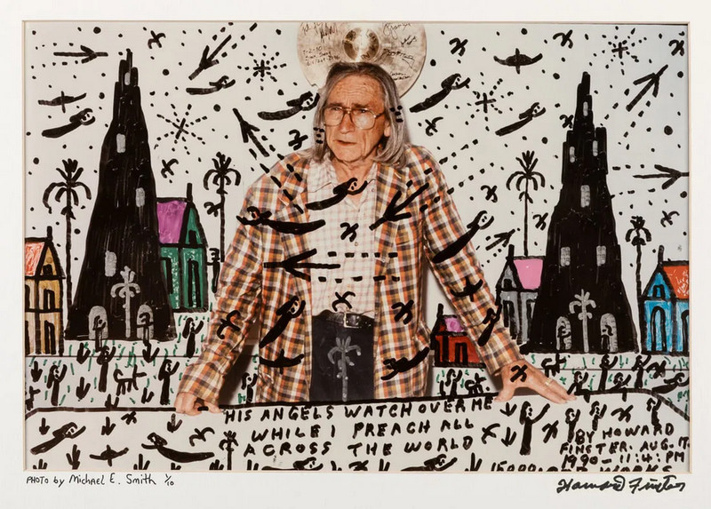 Rev. Howard Finster «His Angels Watch Over Me» by Michael Smith Photograph 1/10