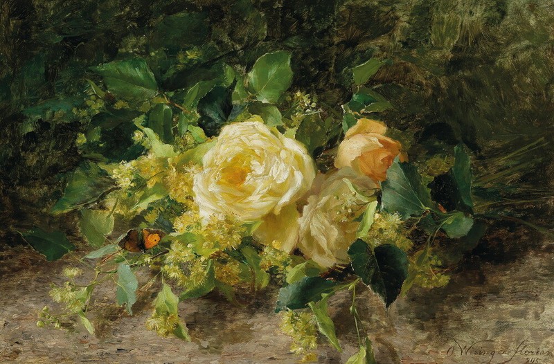 A bouquet of roses Oil Painting Giclee Print Canvas