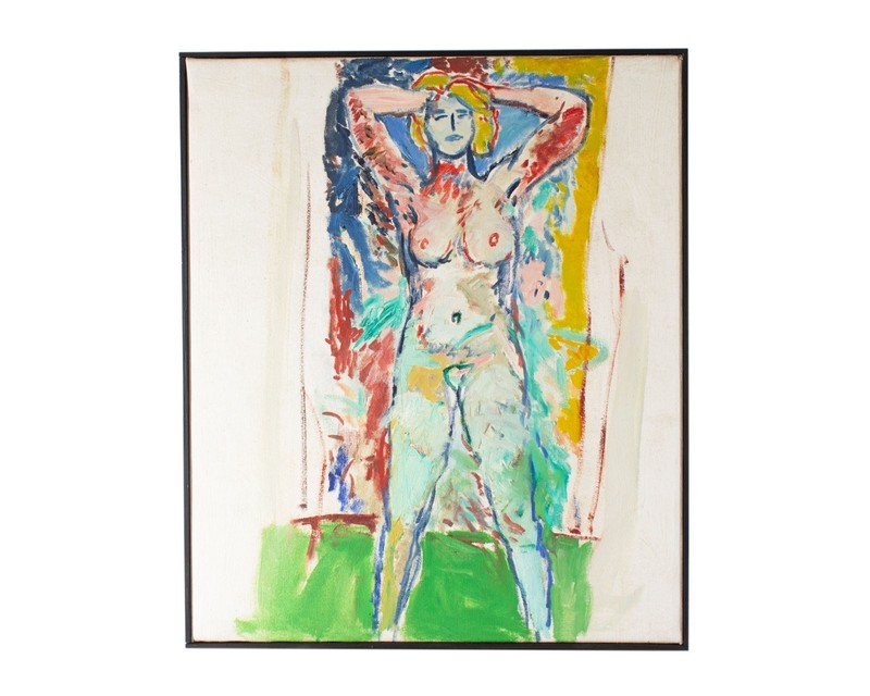 Abbott Pattison 1976 “Kristen” Oil on Canvas Painting of a Female Figure