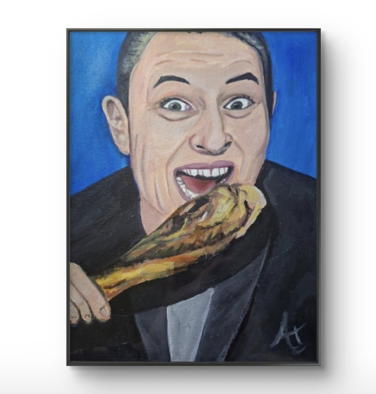 Modern Figurative 9×12 Acrylic Paper Painting