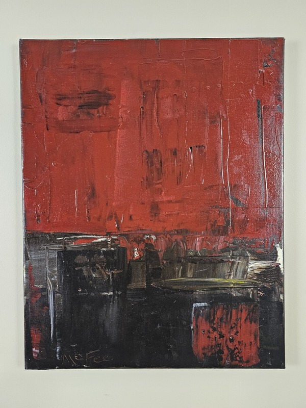1/1 Signed Bret McFee Original Painting 20×16 Modern Abstract Listed Artist Art