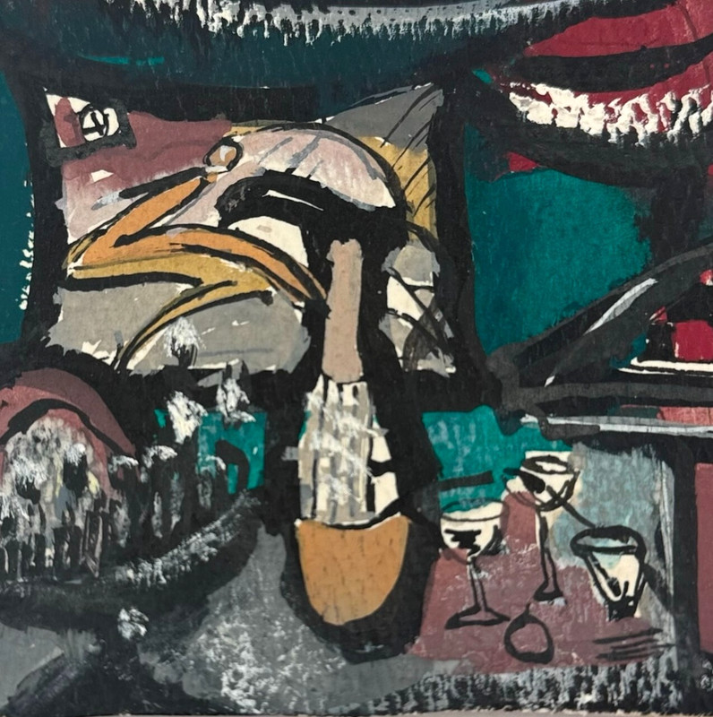 CONSTANCE KANE 1965 Original Unique Still Life Watercolor Paper gallery