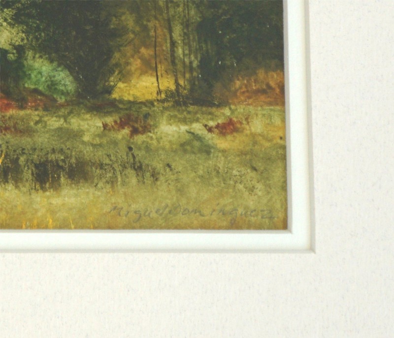 VALLEY SENTINEL Original Watercolor by Miguel Dominguez Signed and Framed 14x18 gallery