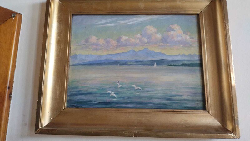 Adrian Brugger oil fiberboard painting