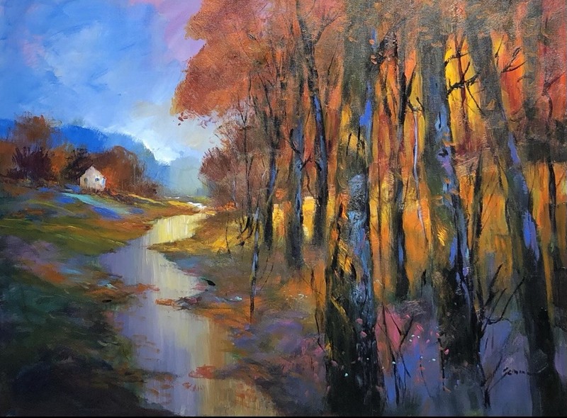 Michael Schofield Original Landscape Painting On Canvas Untitled Lot 50441