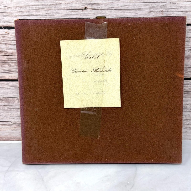 2 Vintage Italian Miniature 23kt Gold Leaf Print Signed Isabel Foglia Oro Trees gallery