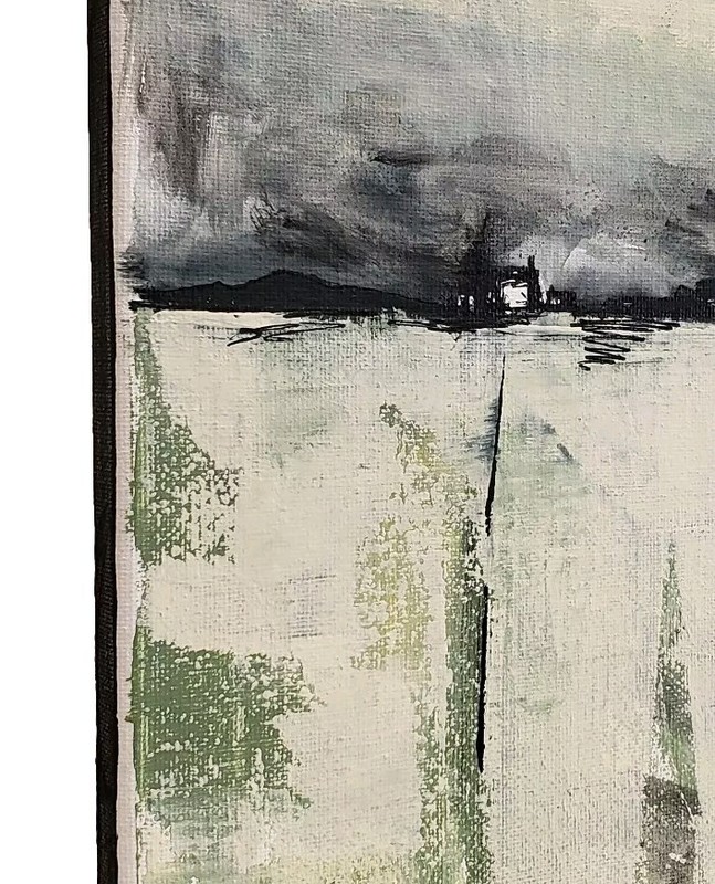 No.625 Original Abstract Modern Minimal Landscape Painting By K.A.Davis gallery