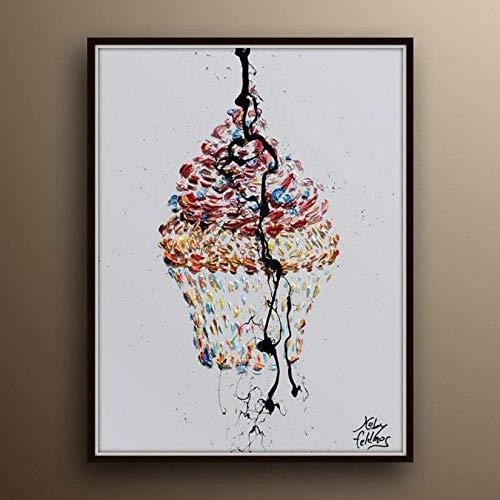 Cupcake Painting 40″, beautiful for kitchen, food art, pop art, modern handmade