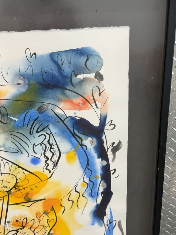 FRAMED ORIGINAL PAINTING signed "LAMAR" (33 x 48 inches) gallery