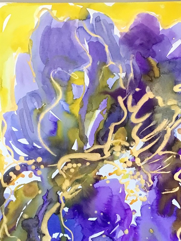 IRIS 5.Original Watercolor Painting gallery