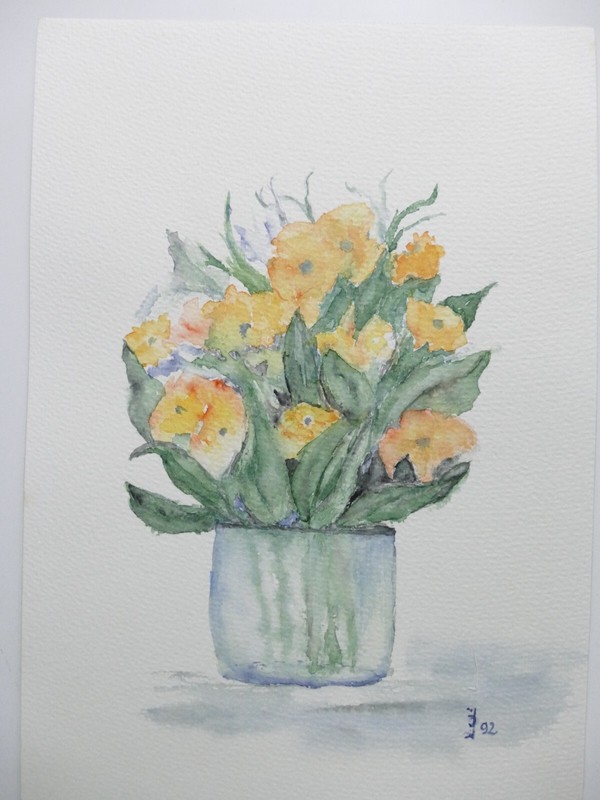 Ingeborg Jakob Wilhelmshaven Watercolour Signed Dated 17x24cm To-5093