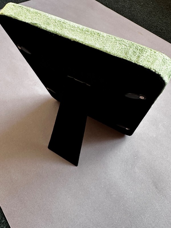 Oil Handmade Painting with Green Textile Frame, Table Shelf Decor gallery