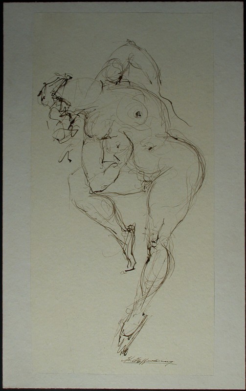 Karl Hoffmann (1893 Vienna – 1972 ibid.) Nude of the dancer Roberta.