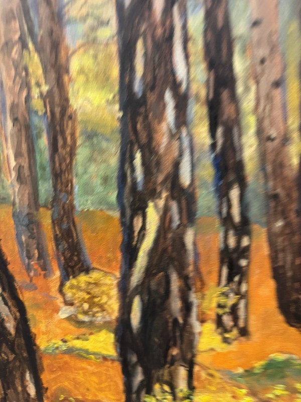 ORIGINAL VINTAGE ART EXPRESSIONIST IMPRESSIONIST VAN GOGH STYLE NATURE SGND FRMD gallery