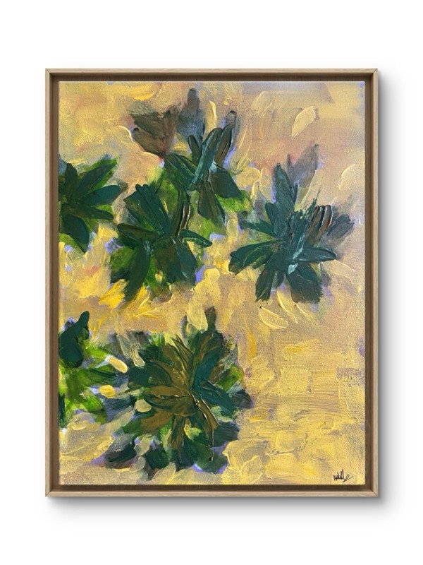 Paradise Panache Palms Landscape 11×14 Abstract Impression Original Fine Art